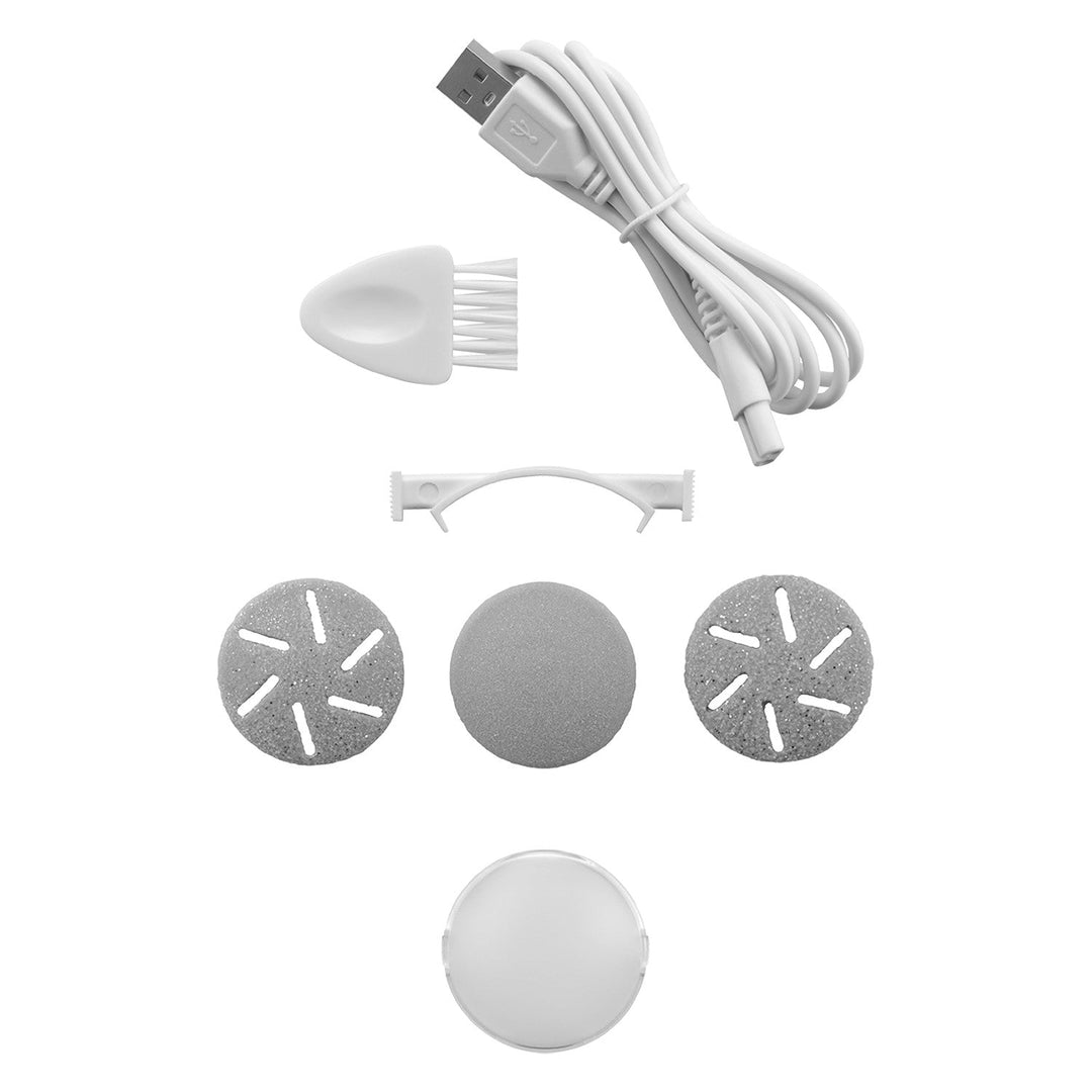 Koncept električna peta pila, za pete, 3 nastavka, baterija, bijela, PN3000