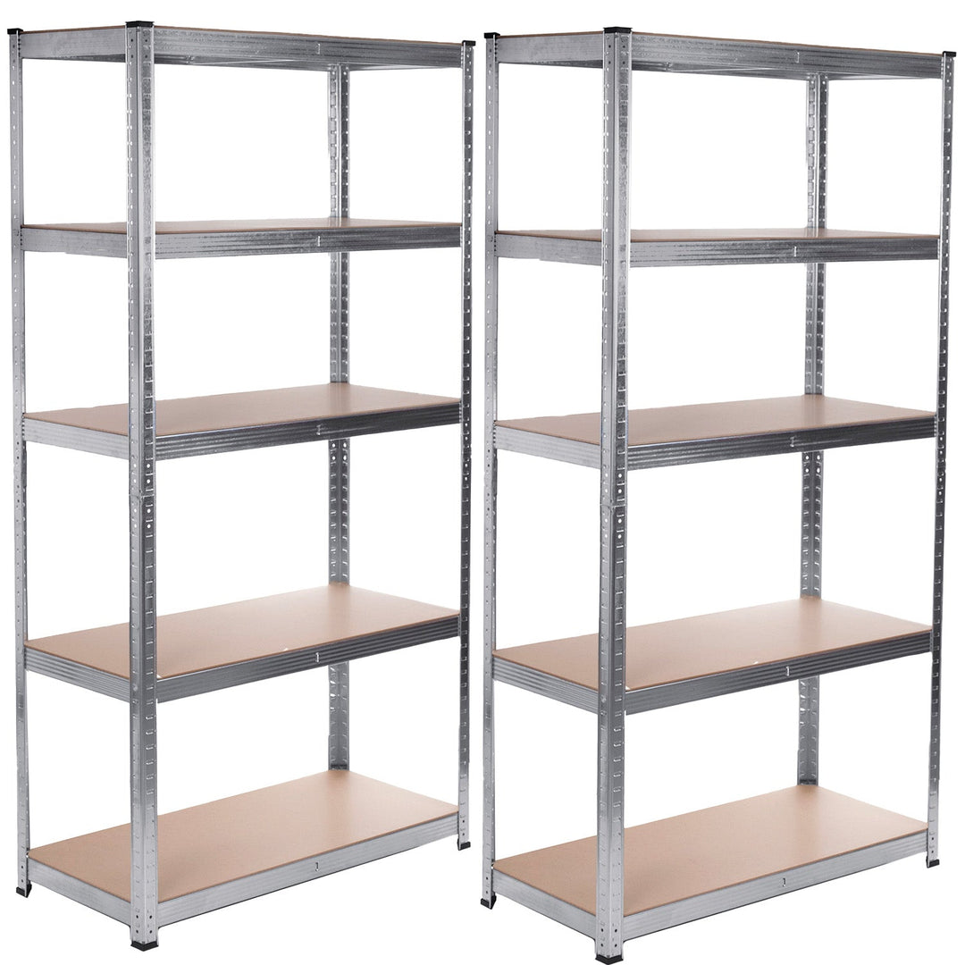 2x metalni ormar za pohranu, nosivost 175 kg, dimenzija 180x90x40 cm, GreenBlue, pocinčan, sklopiv, MDF, GB378