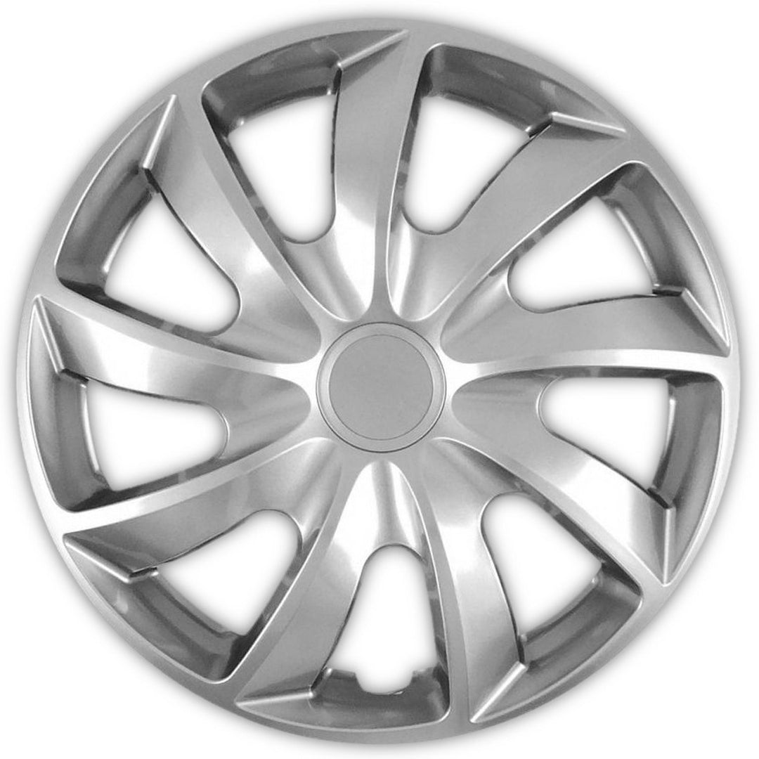 Univerzalni poklopac felge 14" NRM Quad srebrni push-fit jednodijelni
