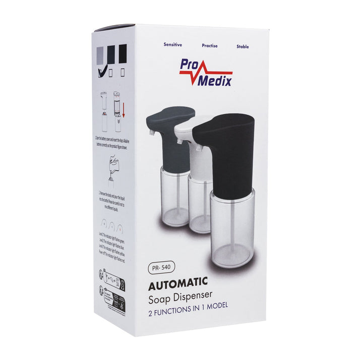 Promedix automatski dozator, spremnik za tekuća sapuna i dezinfekcijska sredstva, 300 ml, 4xAA, bijeli, PR-540 W