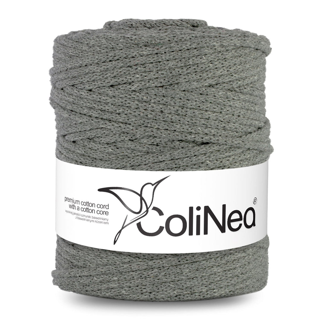 ColiNea, pamučni užad s pamučnim jezgrom, pleteno, 5 mm, 200 m, tamnosivo