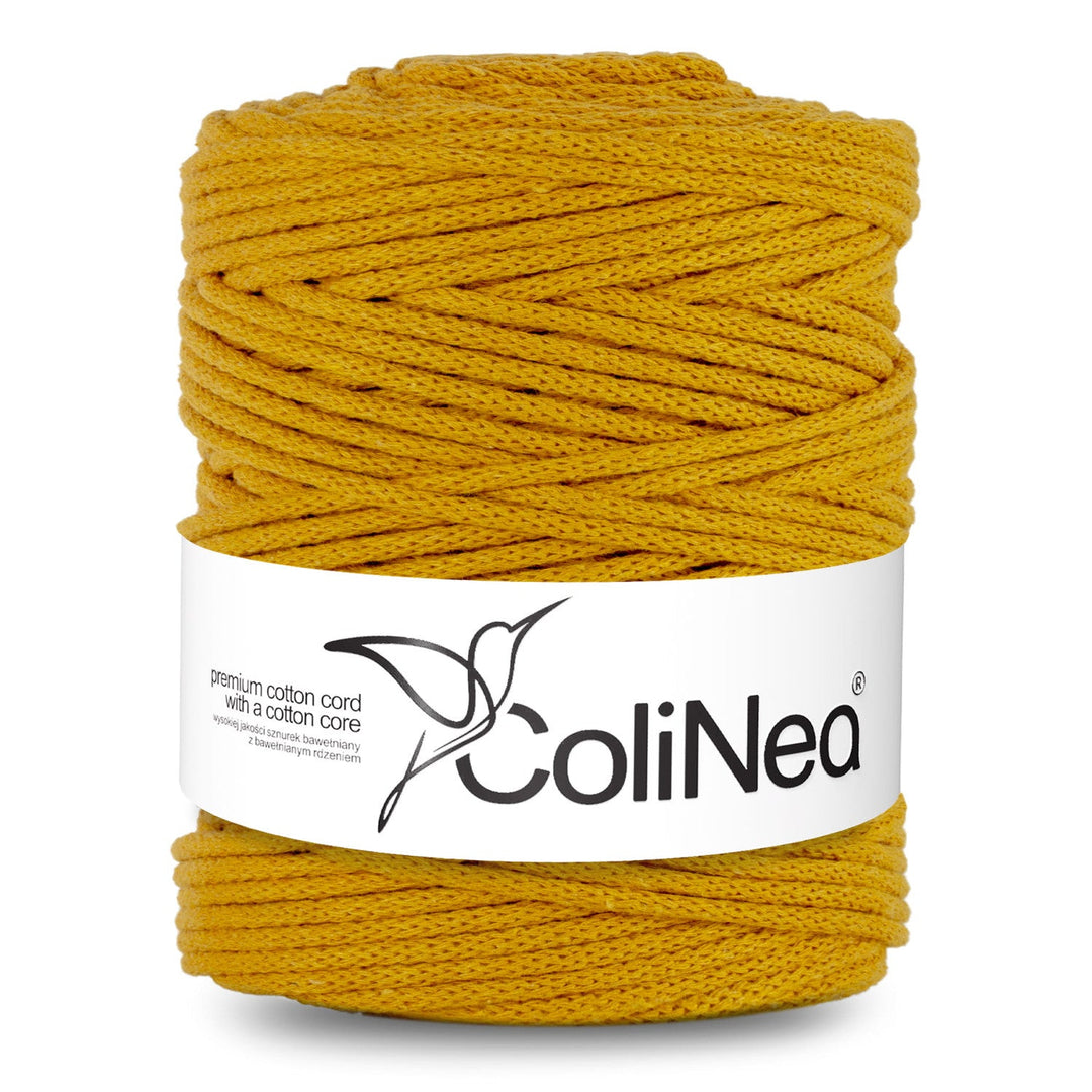 ColiNea, pamučni užad s pamučnim jezgrom, pleteno, 5 mm, 200 m, gorušičasto