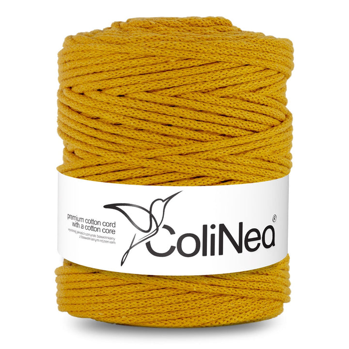 ColiNea, pamučni užad s pamučnim jezgrom, pleteno, 5 mm, 200 m, gorušičasto