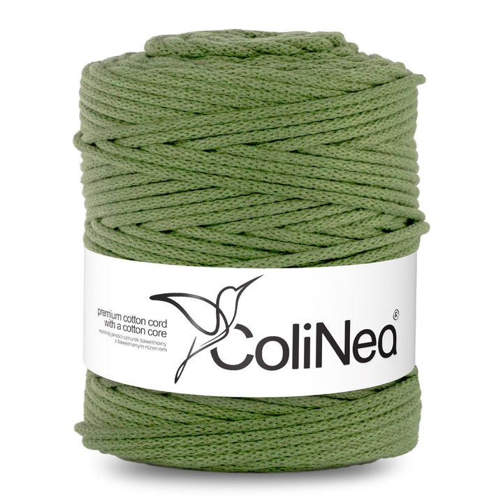 ColiNea, pamučni užad s pamučnim jezgrom, pleteno, 5 mm, 200 m, pistacijsko zelena