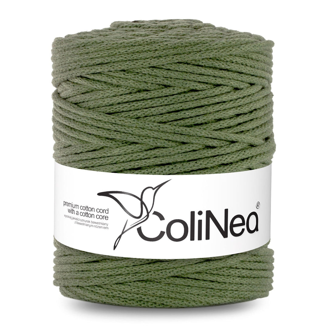 ColiNea, pamučni užad s pamučnim jezgrom, pleteno, 5 mm, 200 m, kaki