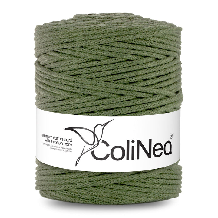 ColiNea, pamučni užad s pamučnim jezgrom, pleteno, 5 mm, 200 m, kaki