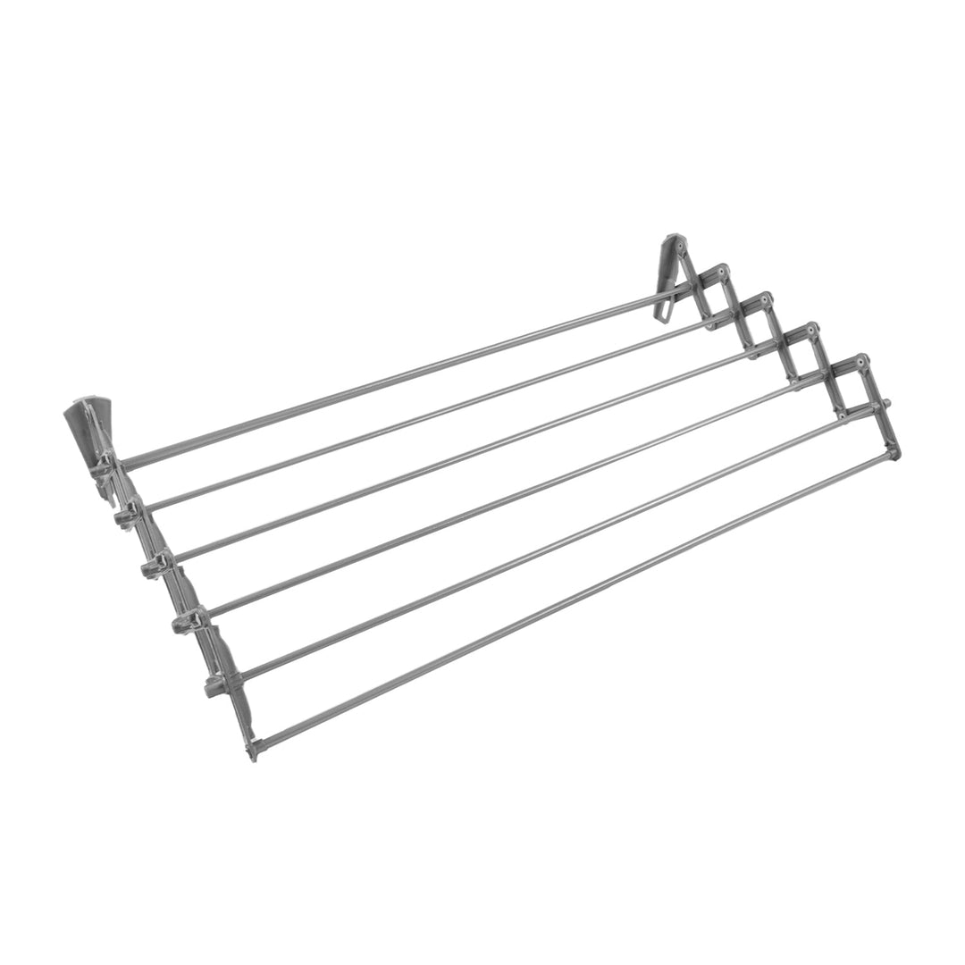 Uscător de rufe ABJ, montat pe perete, pliabil, argintiu, 90 cm