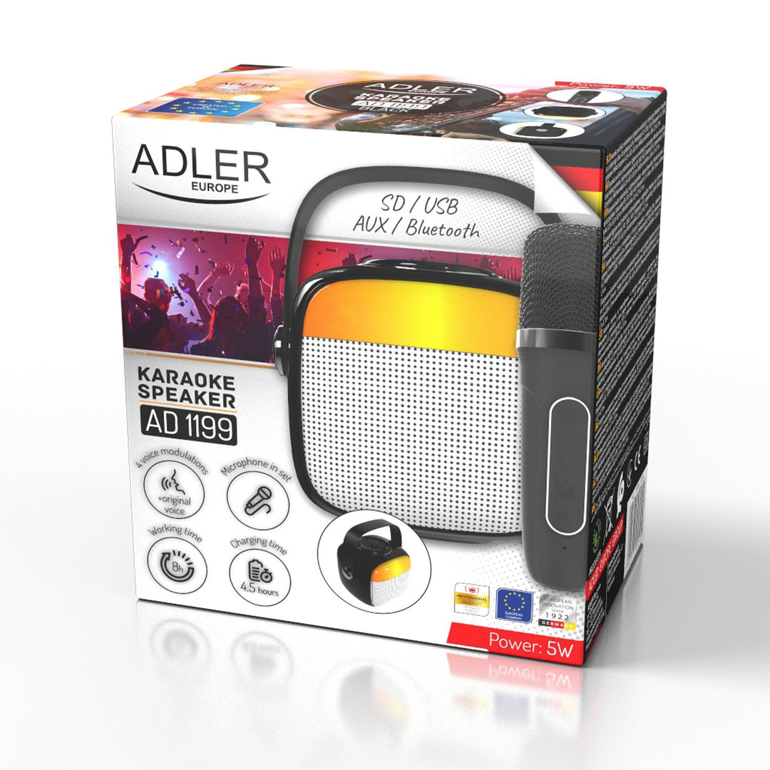 Adler bežični zvučnik s mikrofonom za karaoke, Bluetooth, AD 1199 B