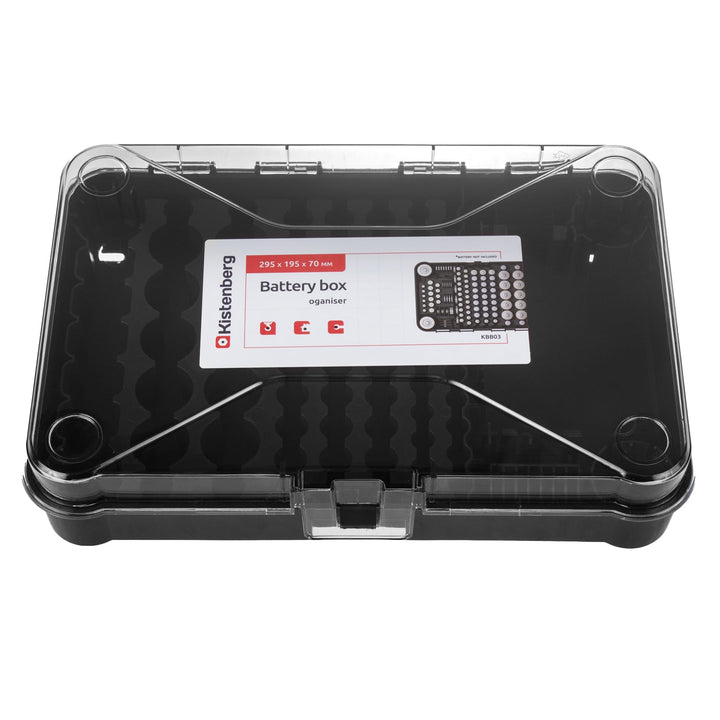 Organizator baterija GreenBlue, prozirni poklopac, 115 utora, Varta Box GB189