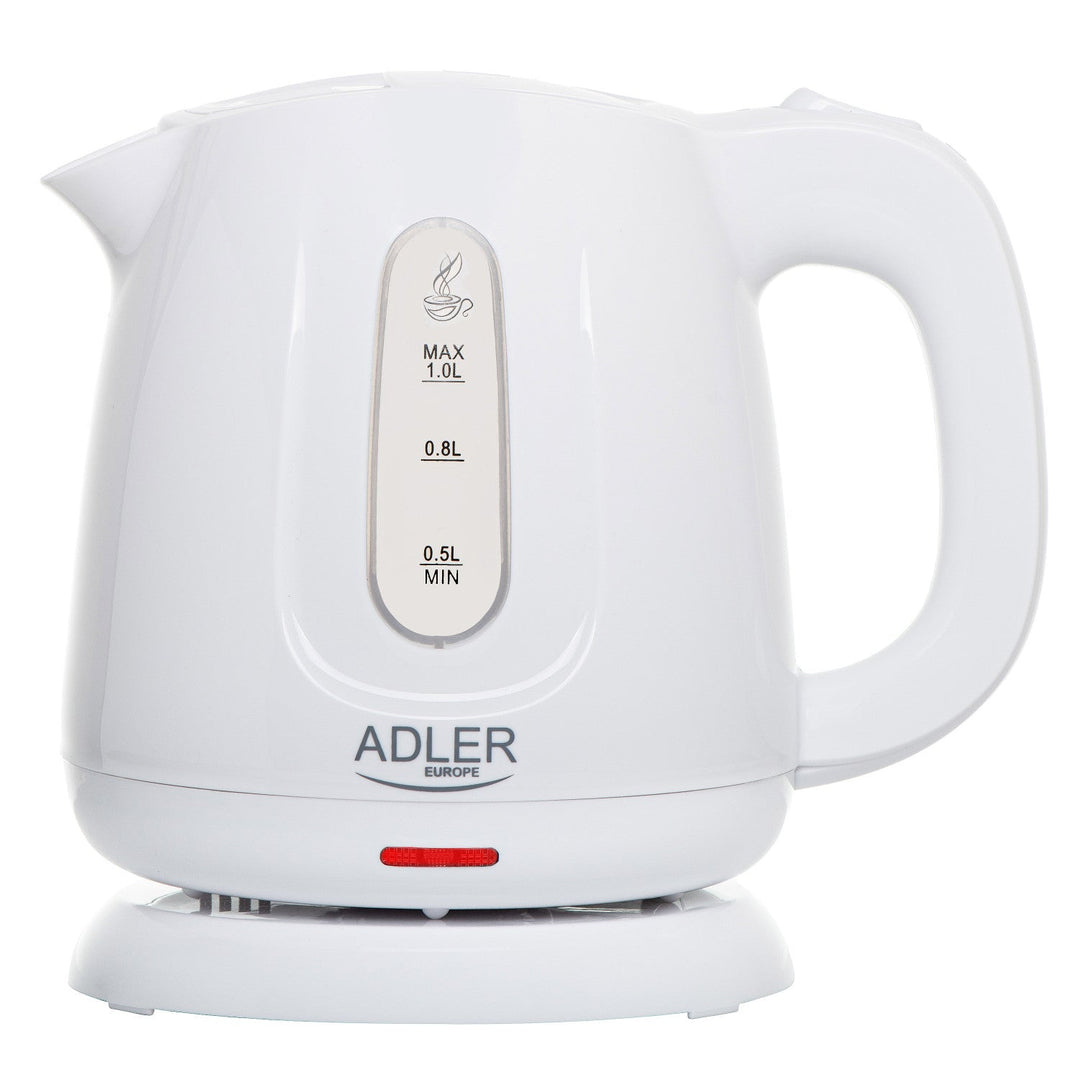 Adler električni čajnik, zapremina 1 l, snaga 850 W, bijela, AD 1373