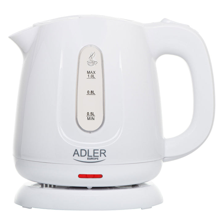 Adler električni čajnik, zapremina 1 l, snaga 850 W, bijela, AD 1373
