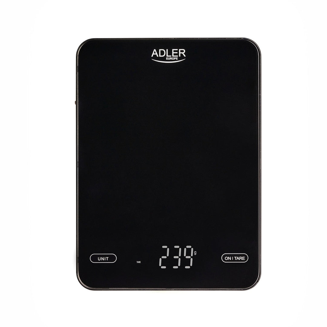 Kuhinjska vaga, Adler, crna, 10 kg, punjiva putem USB-a, AD 3177
