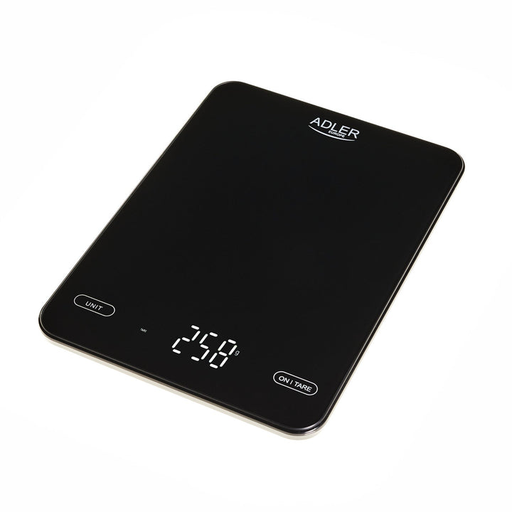 Kuhinjska vaga, Adler, crna, 10 kg, punjiva putem USB-a, AD 3177