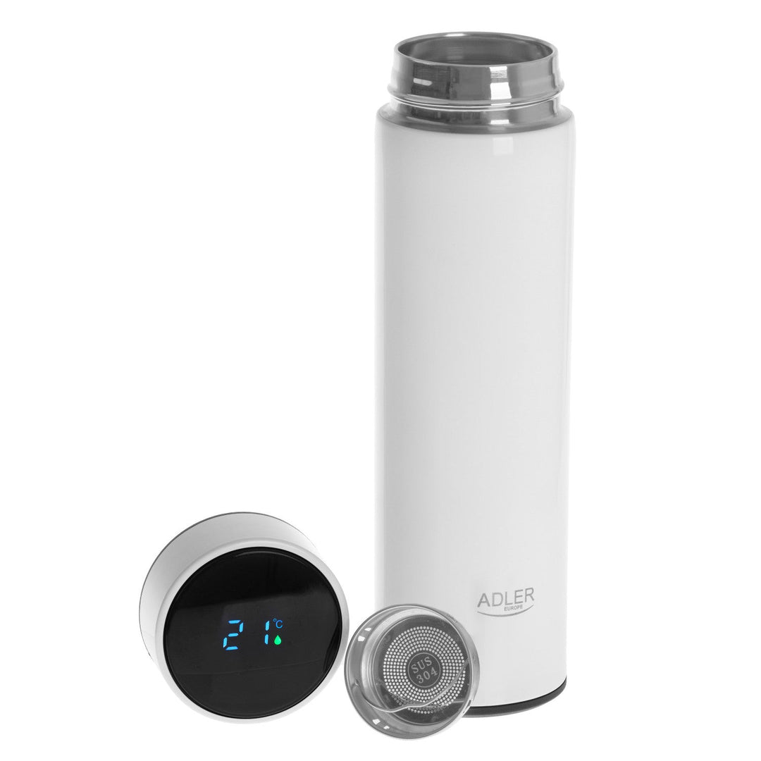 Adler termo boca, LED zaslon osjetljiv na dodir, kapacitet 473 ml, bijela, AD 4506