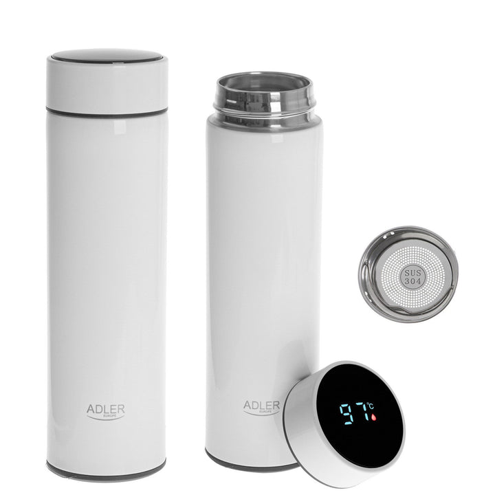 Adler termo boca, LED zaslon osjetljiv na dodir, kapacitet 473 ml, bijela, AD 4506