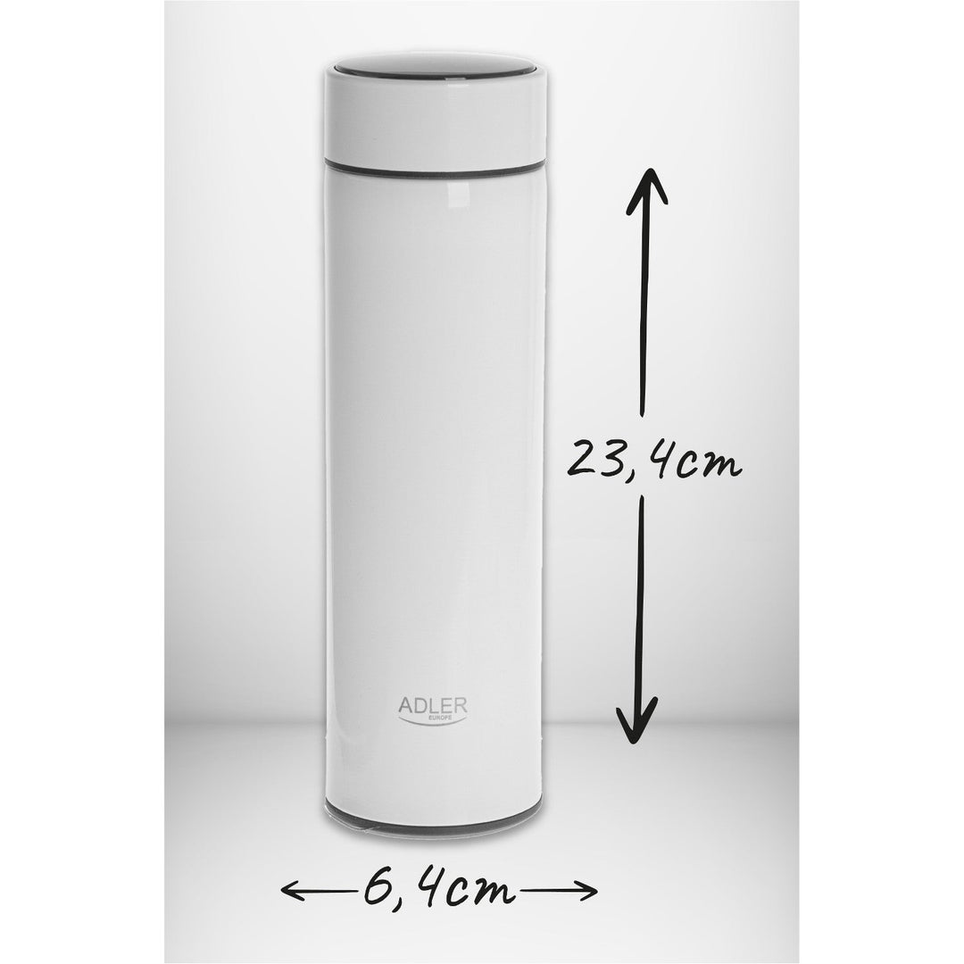 Adler termo boca, LED zaslon osjetljiv na dodir, kapacitet 473 ml, bijela, AD 4506