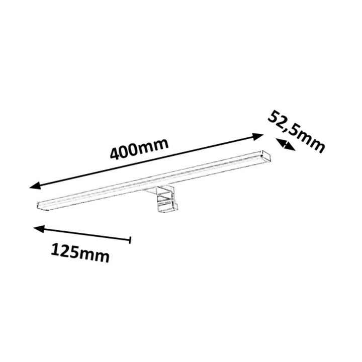 Rabalux kupaonska lampa, 8 W LED, IP44, krom dizajn, Levon
