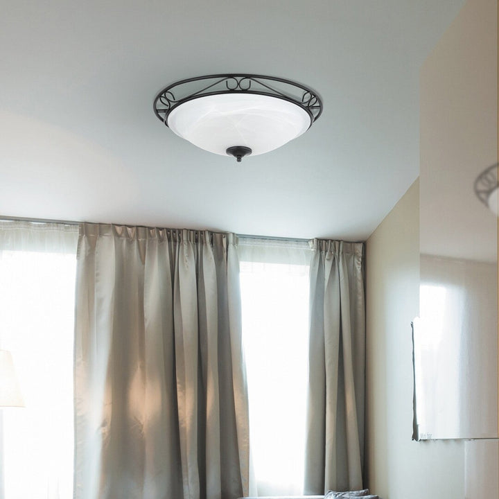 Stropna lampa Rabalux, 3xE27, metal, crna, Atena