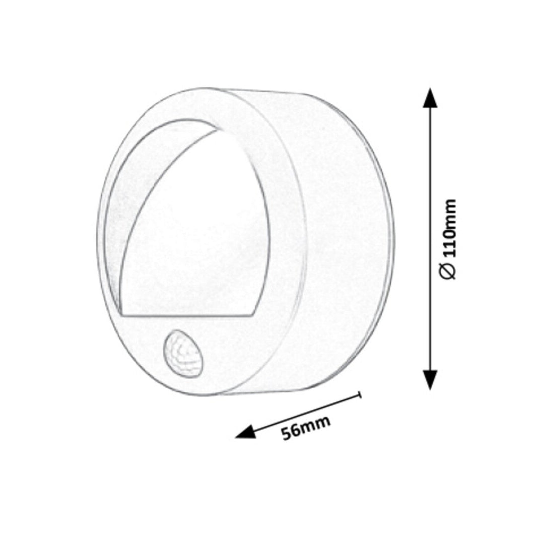 Rabalux vanjska lampa, 1,5 W LED, IP44, crna, Amarillo