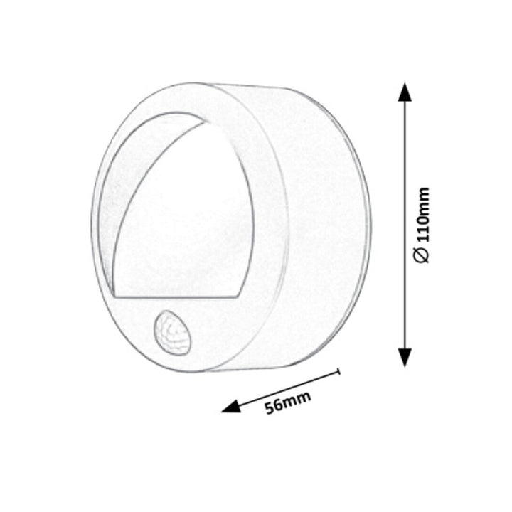 Rabalux vanjska lampa, 1,5 W LED, IP44, crna, Amarillo