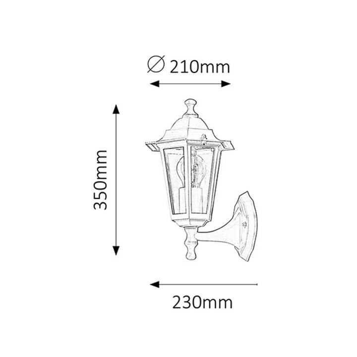 Zidna svjetiljka Rabalux, za vanjsku upotrebu, IP43, E27, max. 60 W, bijela, Velence