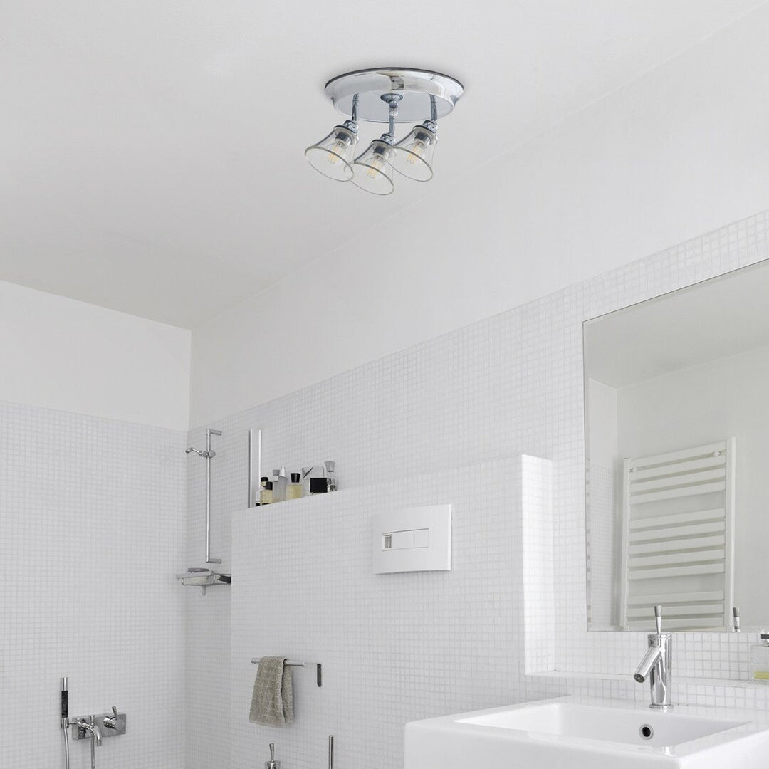 Stropna lampa Rabalux, za kupaonicu, IP44, 3 E14 utora, max. 40 W, krom, Antoine