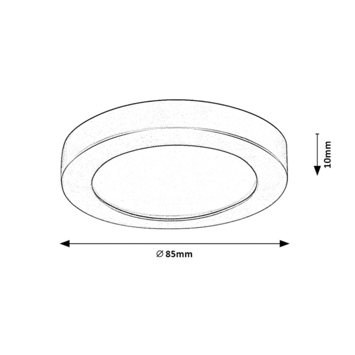 Rabalux površinska lampa, 3W LED, IP44, srebrena, Coco