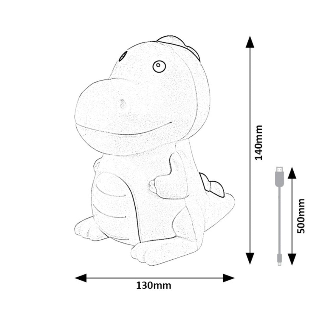 Rabalux dječja lampa, dinosaur, RGB LED, topla bijela, IP20, Unicoo
