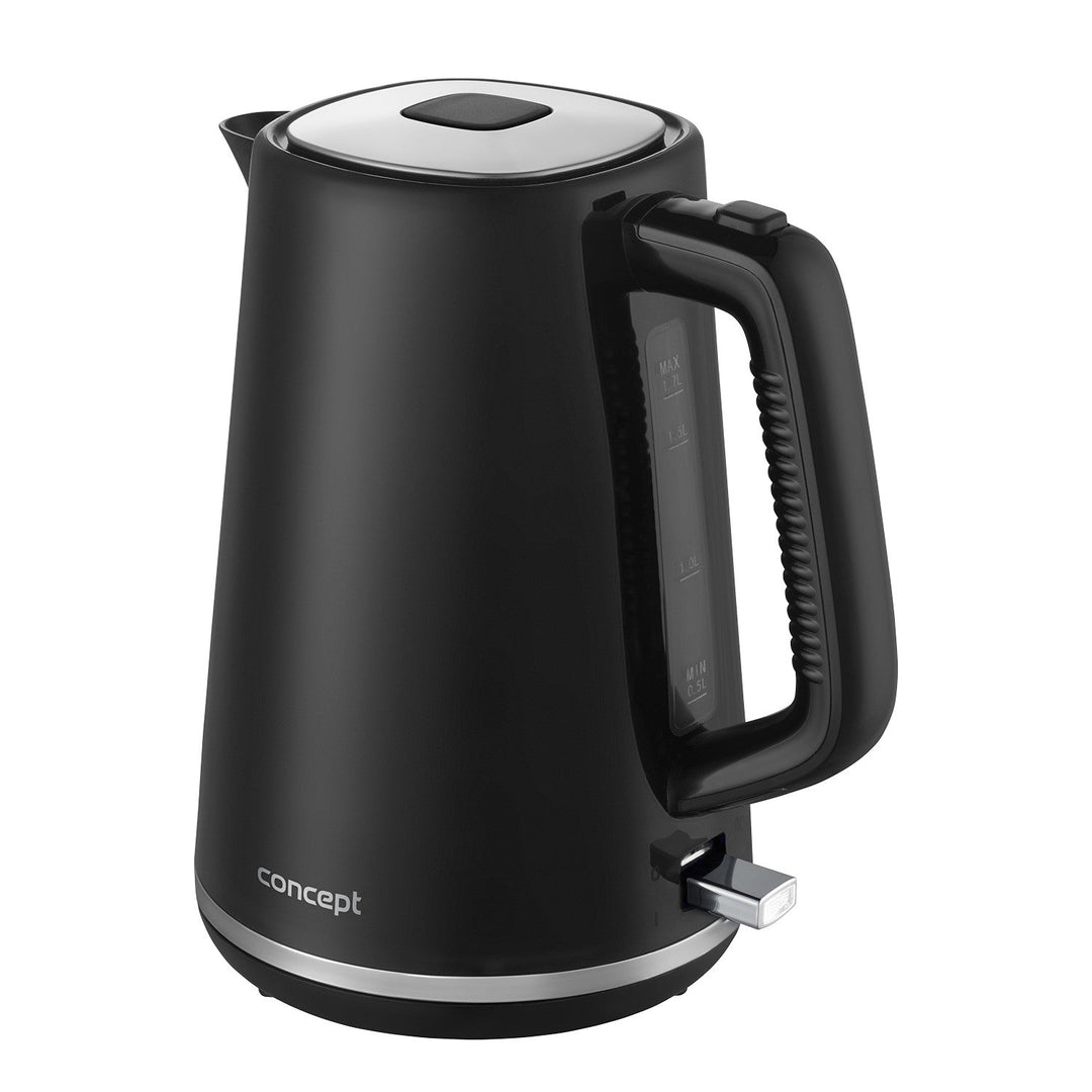 Konceptni električni čajnik, 2200 W, 1,7 l, crni, RK2375