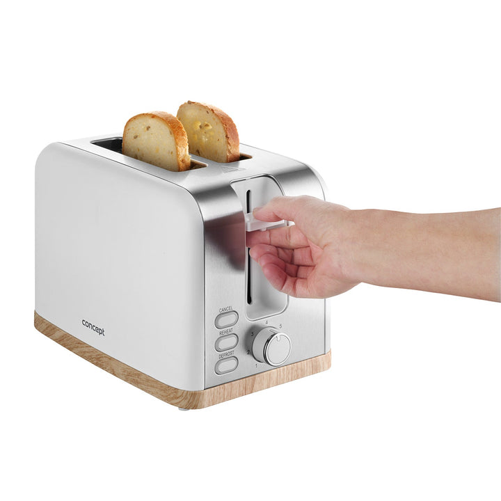 Koncept električni toster, 930 W, 7 razina prepečenja, bijela, TE2015