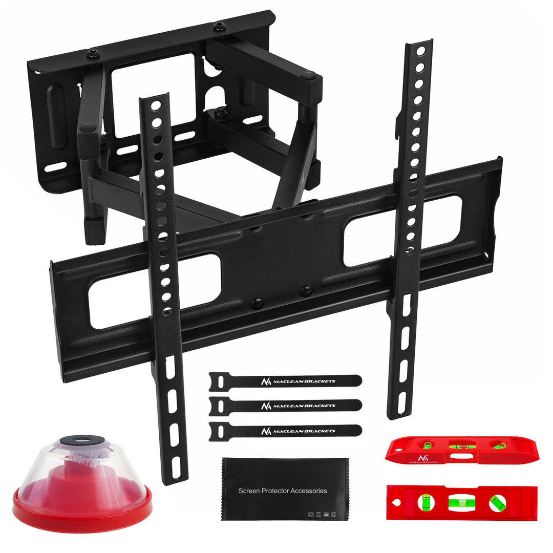 Maclean TV nosač, max. VESA 400x400, 32-75", 50 kg, podešavanje kuteva u vertikalnom i horizontalnom smjeru, profil 80-380 mm, crna, MC-788