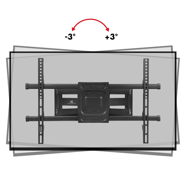 Maclean TV nosač, max. VESA 600x400, 32-85", 60 kg, podešavanje kuteva u vertikalnom i horizontalnom smjeru, profil 65-390 mm, crna, MC-789