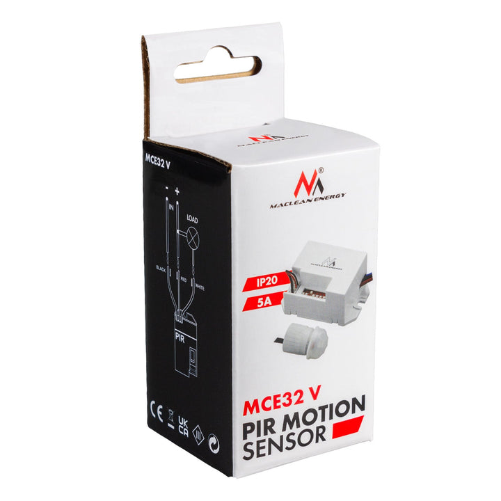 Maclean PIR senzor pokreta s vanjskim senzorom, 12-24 V DC, 360°, MCE32 V