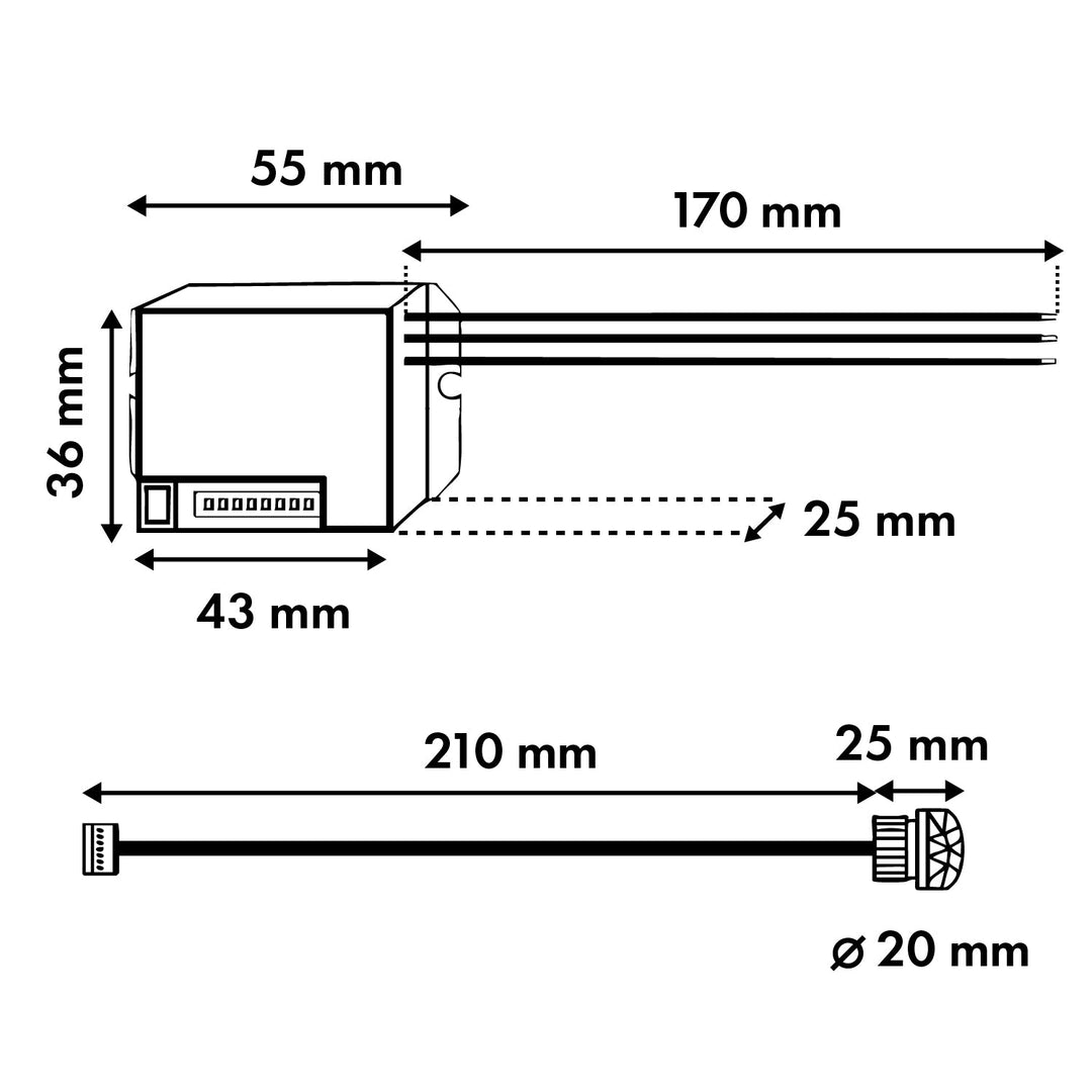 Maclean PIR senzor pokreta s vanjskim senzorom, 12-24 V DC, 360°, MCE32 V