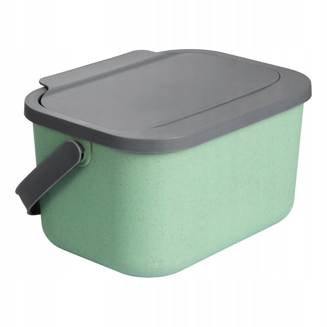 Kanta za organski otpad, kapacitet 4,5 litre, zelena s sivim poklopcem, Mini Bini