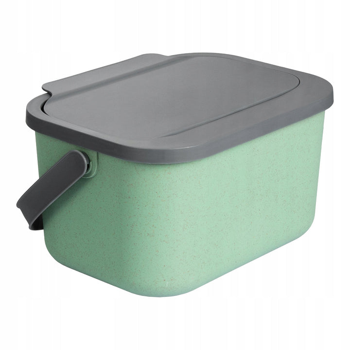 Kanta za organski otpad, kapacitet 4,5 litre, zelena s sivim poklopcem, Mini Bini