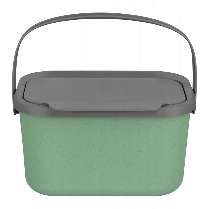 Kanta za organski otpad, kapacitet 4,5 litre, zelena s sivim poklopcem, Mini Bini