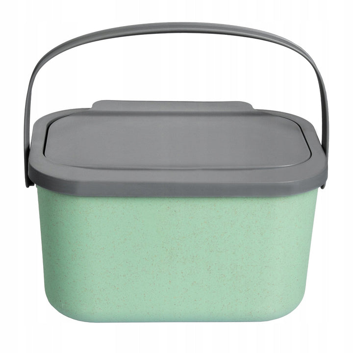 Kanta za organski otpad, kapacitet 4,5 litre, zelena s sivim poklopcem, Mini Bini