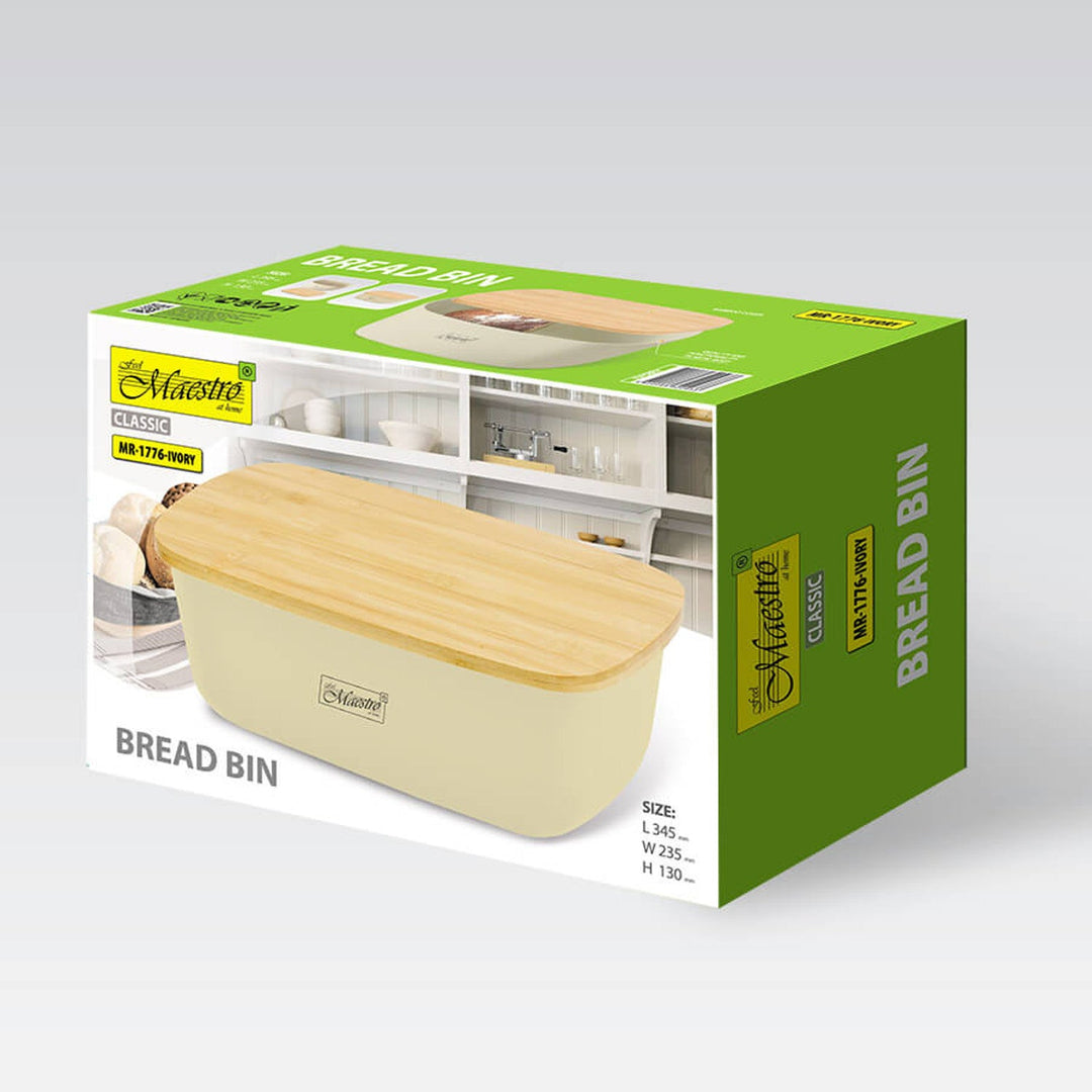 Maestro kanta za kruh, bambus poklopac, 35 x 24 x 12 cm, MR-1776-IVORY