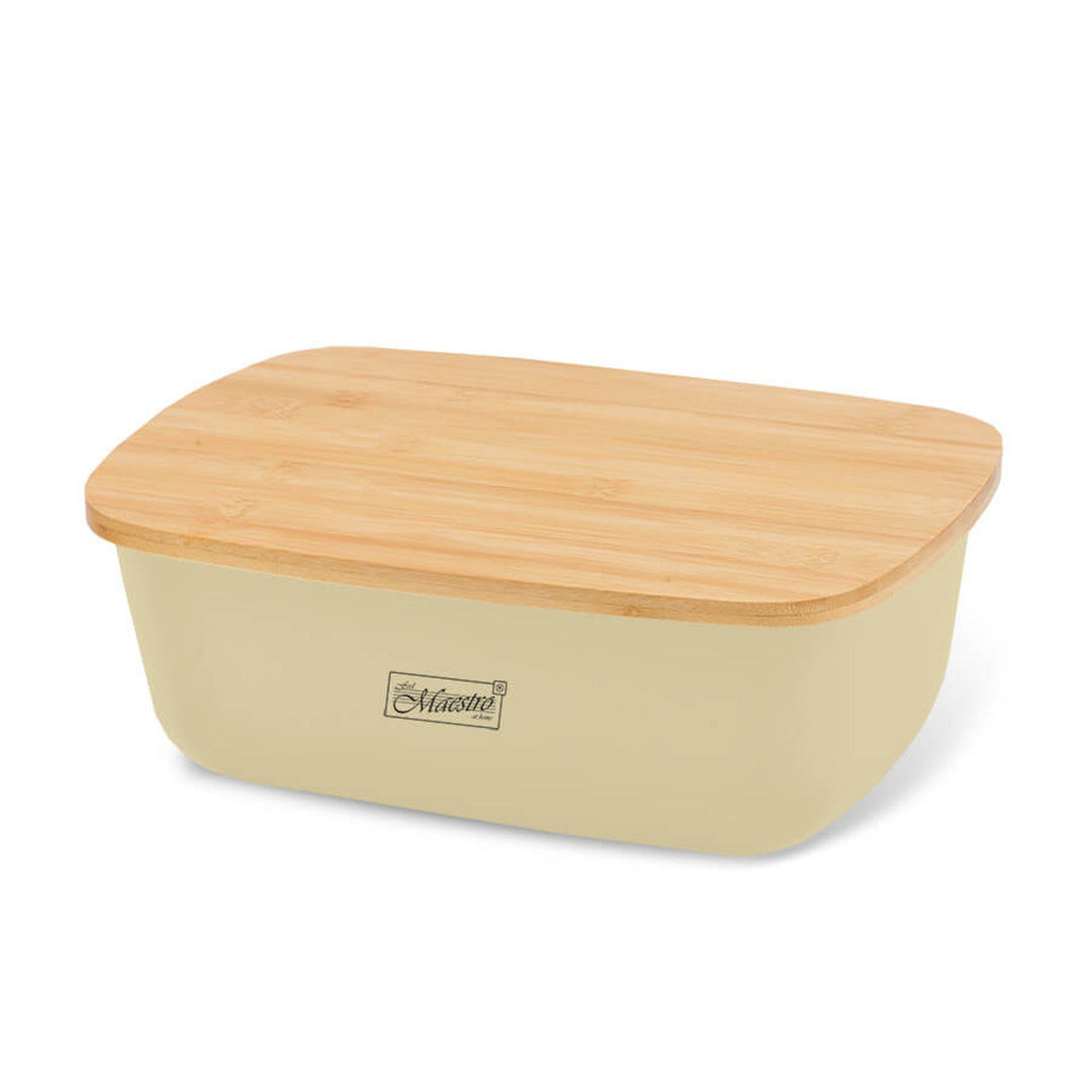 Maestro kanta za kruh, bambus poklopac, 35 x 24 x 12 cm, MR-1776-IVORY