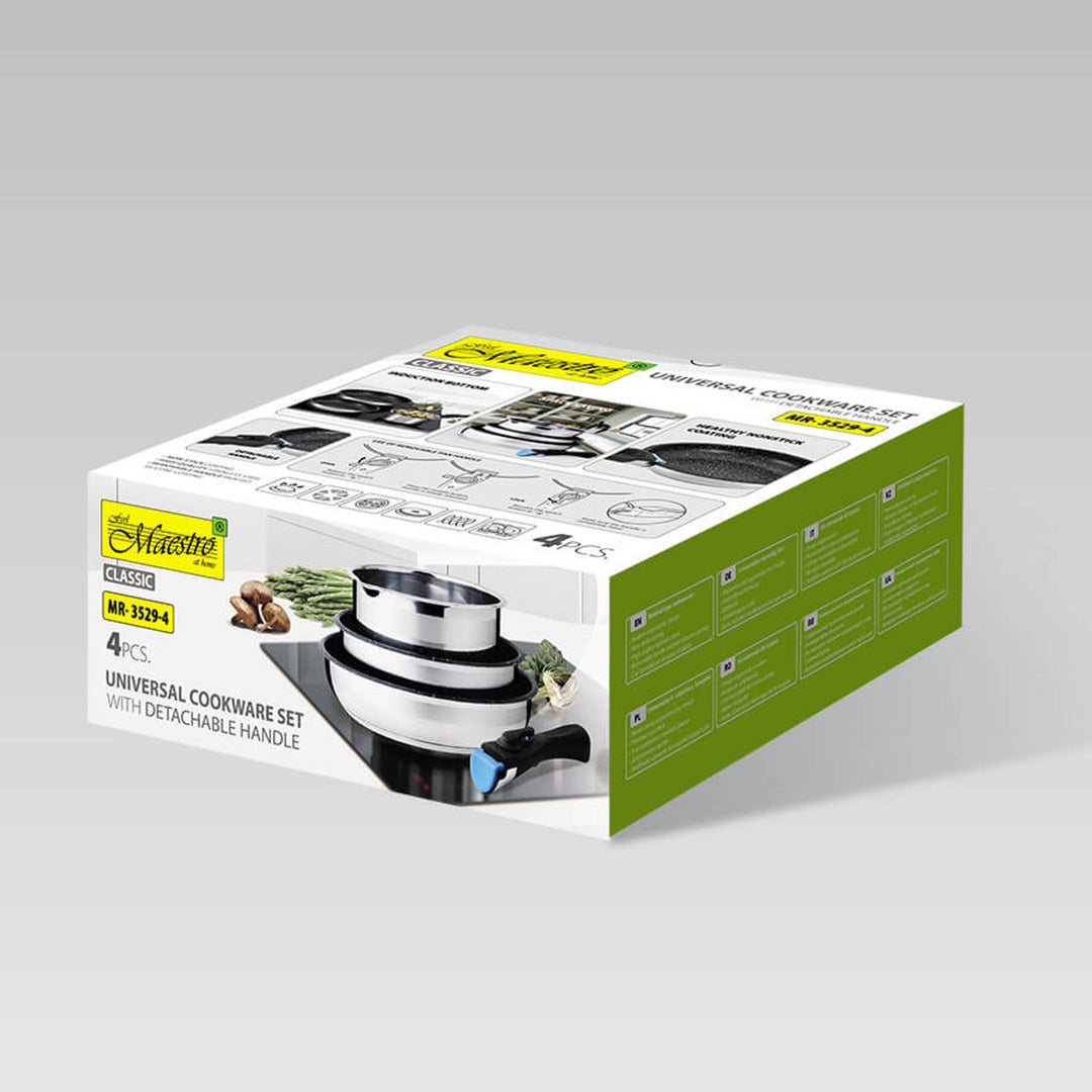 Maestro set, 2 tave, lonac, odvojiva drška, MR-3529-4