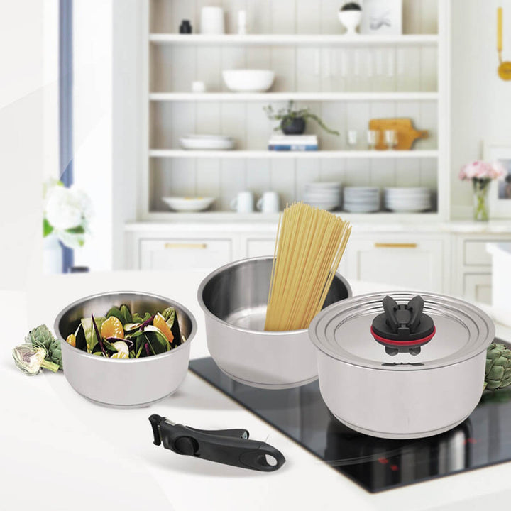 Set od 3 Maestro lonca za umake, odvojiva ručka, 1,3, 1,9 i 2,7 litre, MR-3531-5