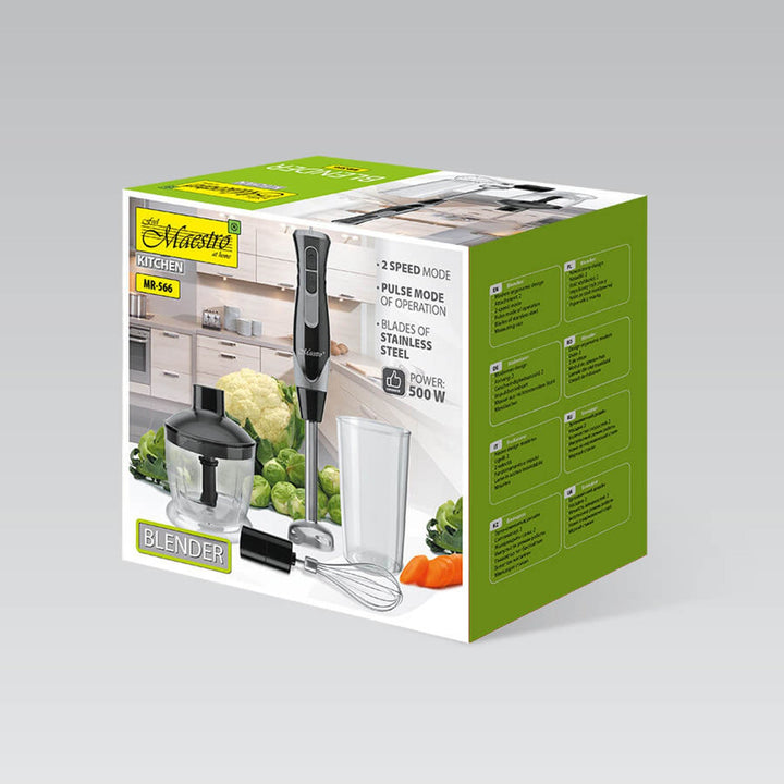 Maestro ručni blender, 500 W, turbo funkcija, posuda od 900 ml, MR-566