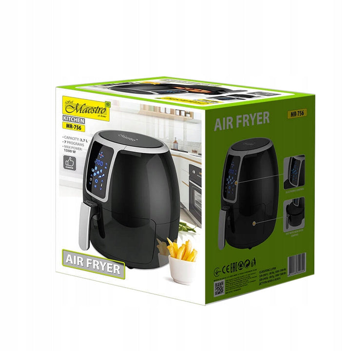 Maestro friteza bez ulja, 1500 W, 3,7 l, crna, MR-756