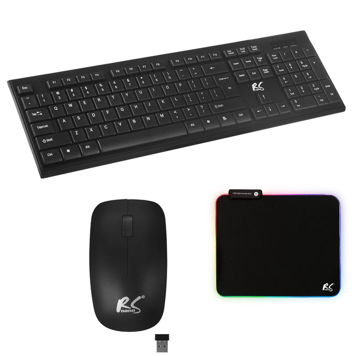 COMBO NanoRS bežična tipkovnica + miš, RS580 + podloga za miš