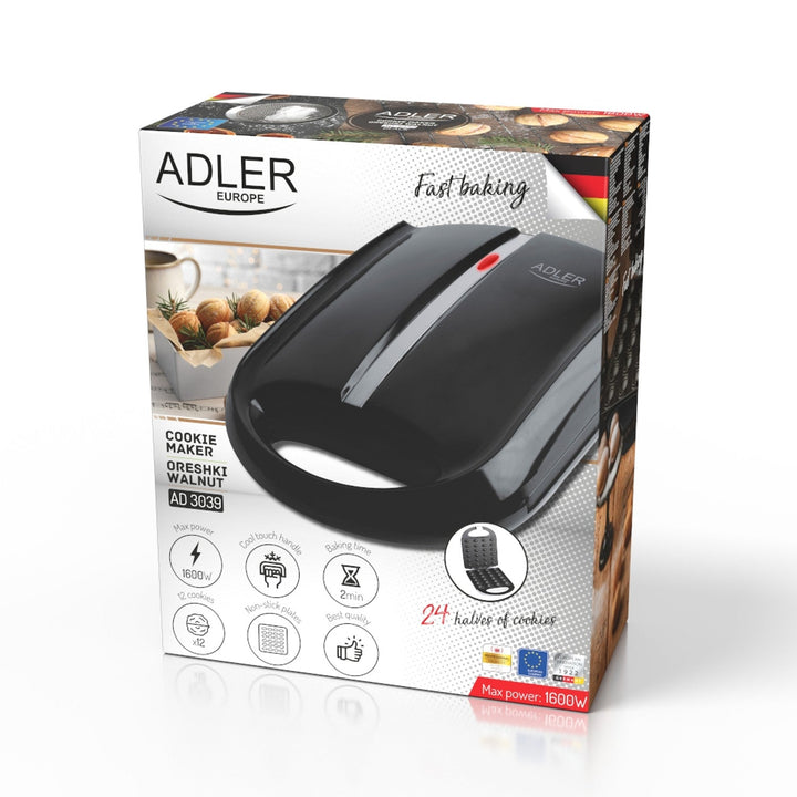 Adler pećnica za orašaste plodove, 24 komada, maksimalna snaga 1600 W, crna, AD 3039b