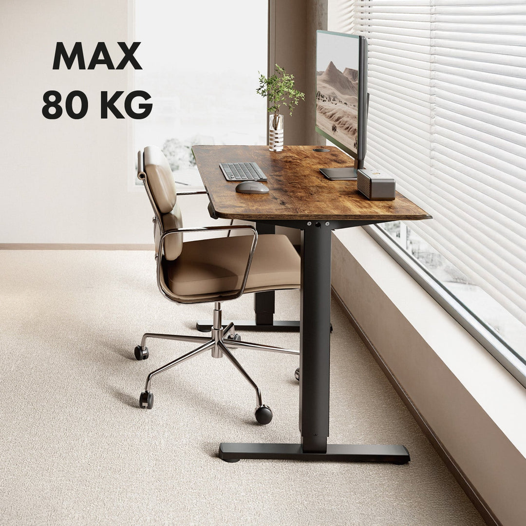 Ergo Office električni stol s podesivom visinom, maksimalna visina 1160 mm, maksimalna težina 80 kg, bez ploče za rad u stojećem/sjedećem položaju, crna, ER-400 B
