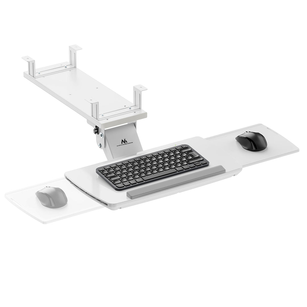 Maclean držač tipkovnice ispod stola, podesiv, max. 5 kg, bijeli, MC-156 W