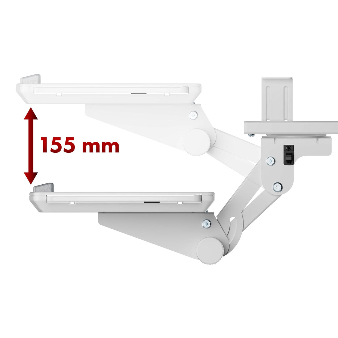 Maclean držač tipkovnice ispod stola, podesiv, max. 5 kg, bijeli, MC-156 W