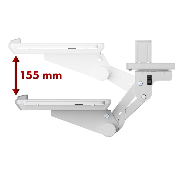 Maclean držač tipkovnice ispod stola, podesiv, max. 5 kg, bijeli, MC-156 W